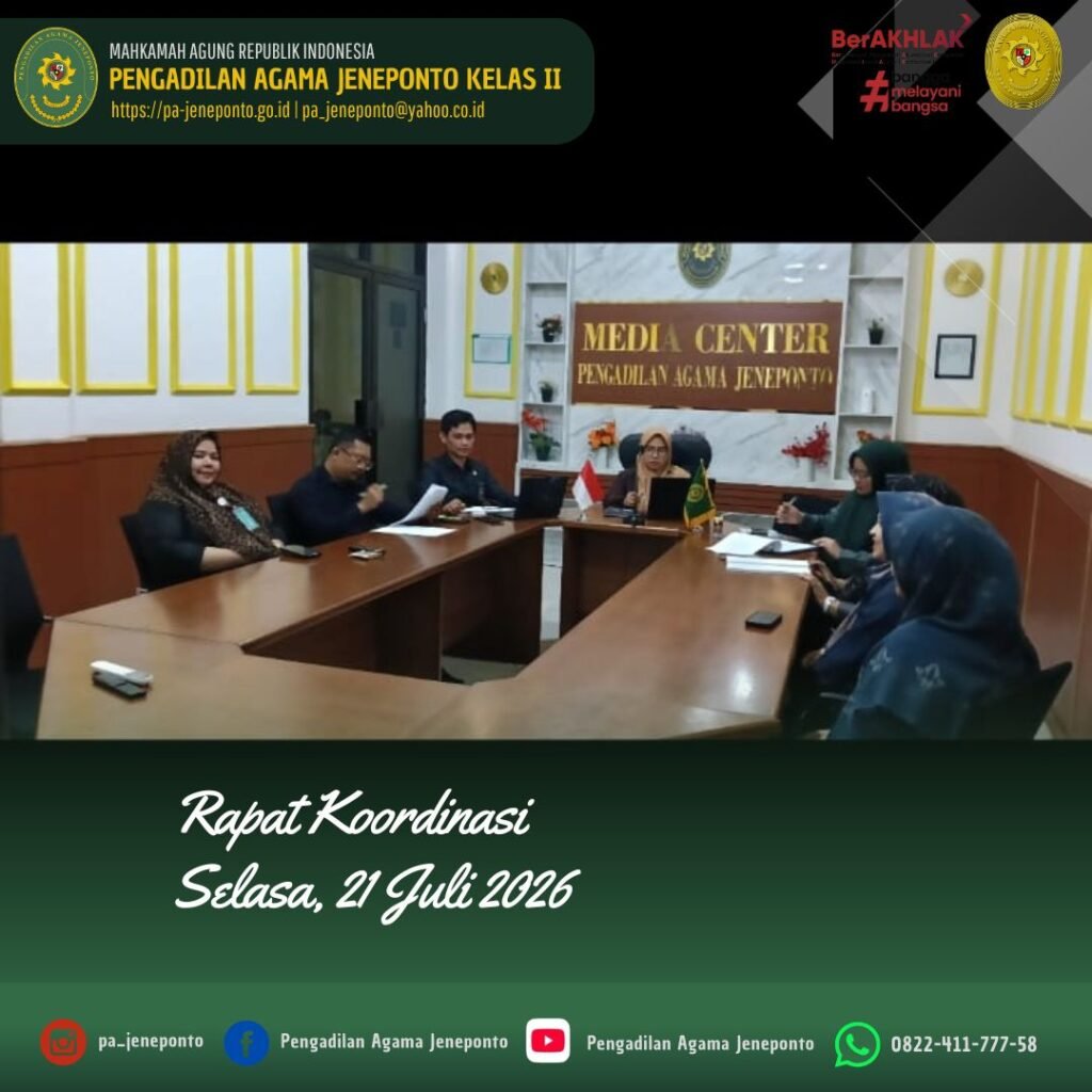 PERKUAT KINERJA KEPANITERAAN! PA JENEPONTO SUSUN LANGKAH STRATEGIS TINDAK LANJUT HASIL PENGAWASAN