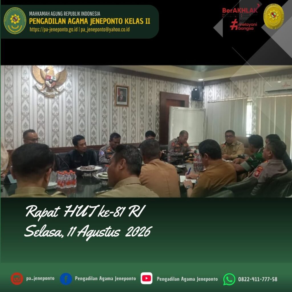JELANG HUT RI KE-81, PA JENEPONTO MATANGKAN RANGKAIAN PERAYAAN PENUH SEMANGAT DAN SPORTIVITAS!