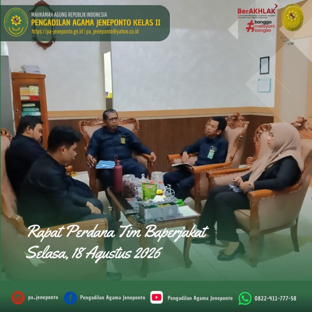 BAPERJAKAT PA JENEPONTO MULAI BERGERAK! RAPAT PERDANA BAHAS PENGELOLAAN KEPEGAWAIAN