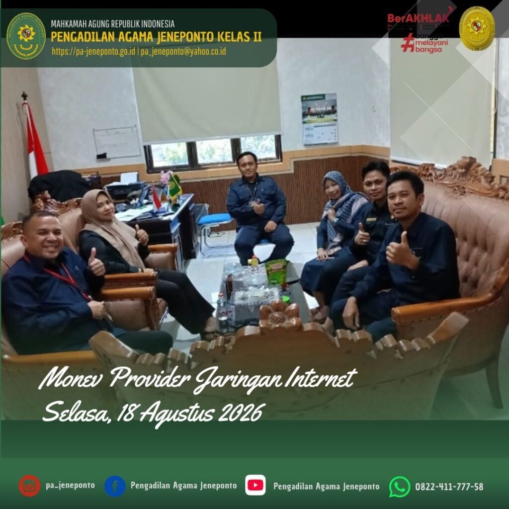 PA JENEPONTO PERKUAT INFRASTRUKTUR DIGITAL! MONEV PROVIDER INTERNET UNTUK PASTIKAN JARINGAN TETAP STABIL