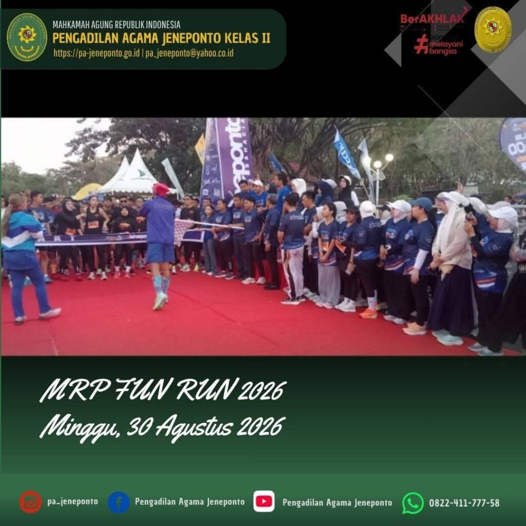 SEMANGAT SEHAT BERGEMA! PANITERA PA JENEPONTO TURUT MERIAHKAN MRP FUN RUN 2026