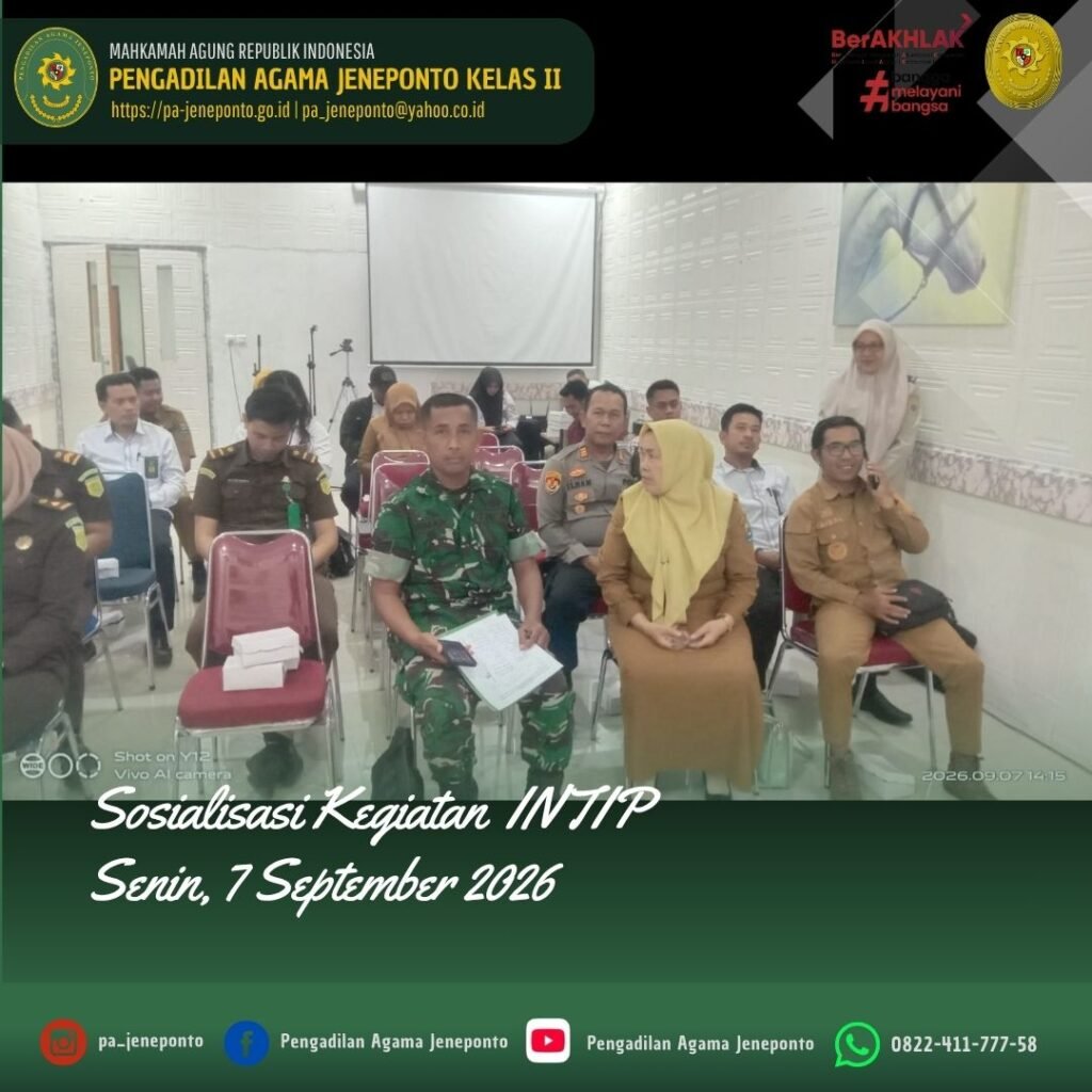 PA JENEPONTO HADIRI SOSIALISASI INVENTARISASI TANAH INSTANSI PEMERINTAH (INTIP) TAHUN 2026