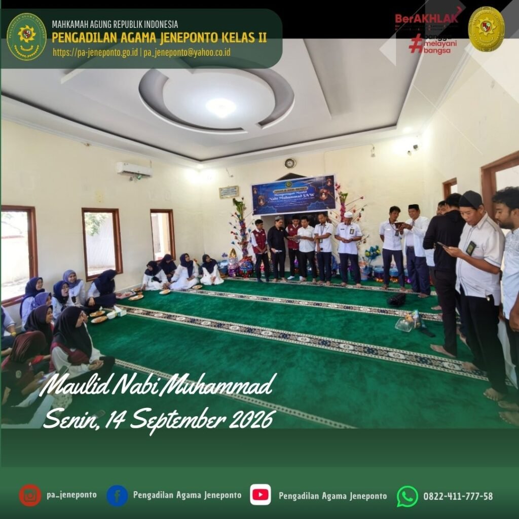 PA JENEPONTO PERINGATI MAULID NABI MUHAMMAD SAW 2 RABIUL AKHIR 1448 H